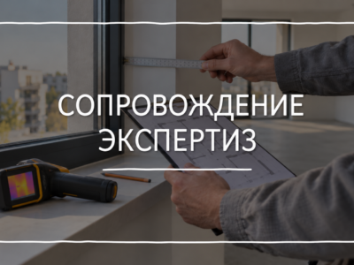 Сопровождение экспертиз: обследование окна с измерениями и планом квартиры